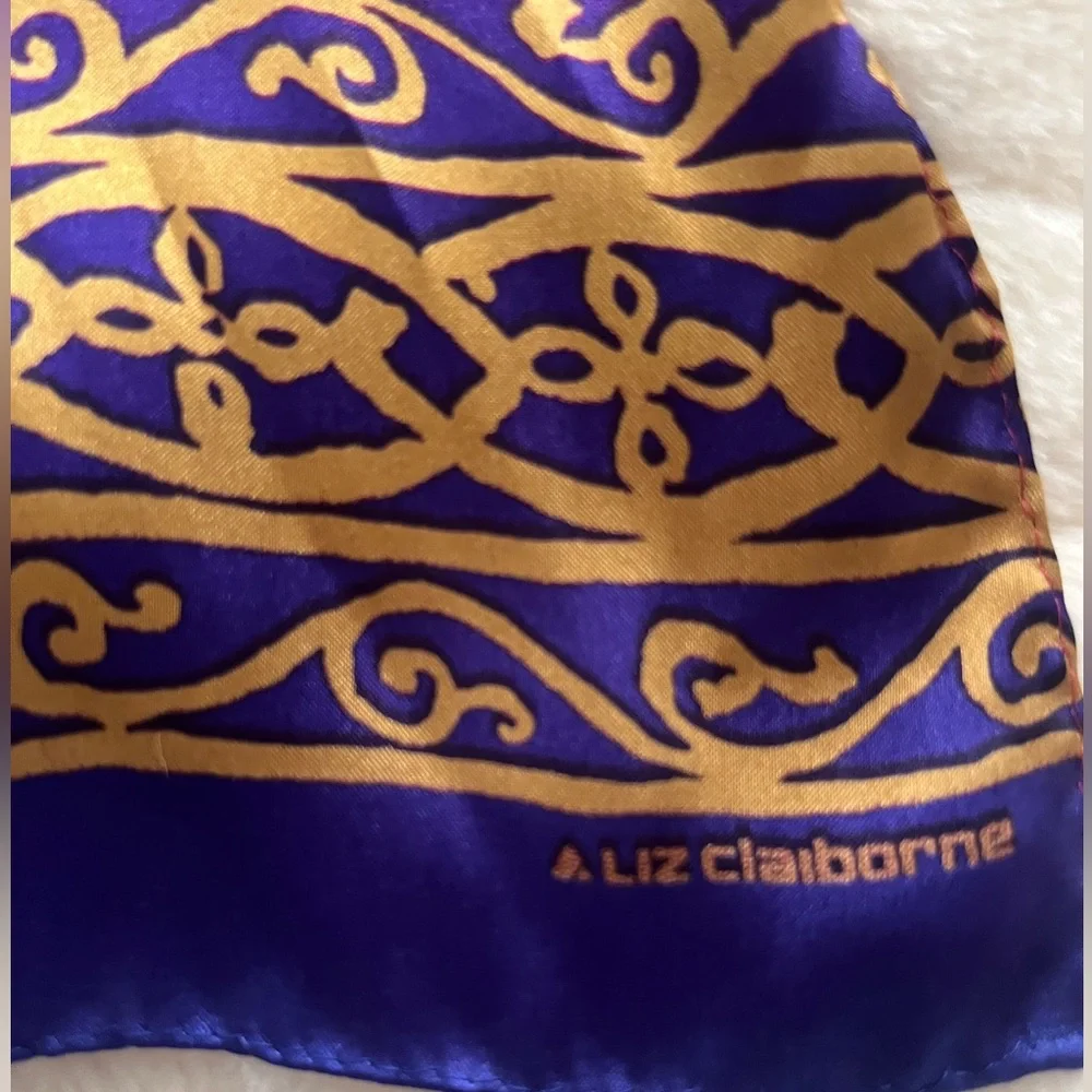 Liz Claiborne Elegant Pink and Purple Silk Scarf